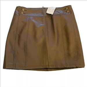 Free People Leather Skirt